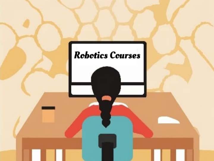 A girl is taking robotics course
